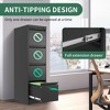 Munora - 4-Drawer Vertical File Cabinet with Lock - Heavy Duty for Letters/Legal/A4 Files - Black - 4 of 4