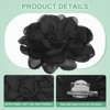 Unique Bargains Alloy Satin Fabric Big Rose Flower Dainty Brooches 1 Pc - 2 of 4