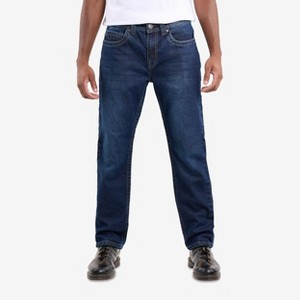 CULTURA Men's Saddle Stitch Relaxed Slim Fit Jeans - 1 of 4
