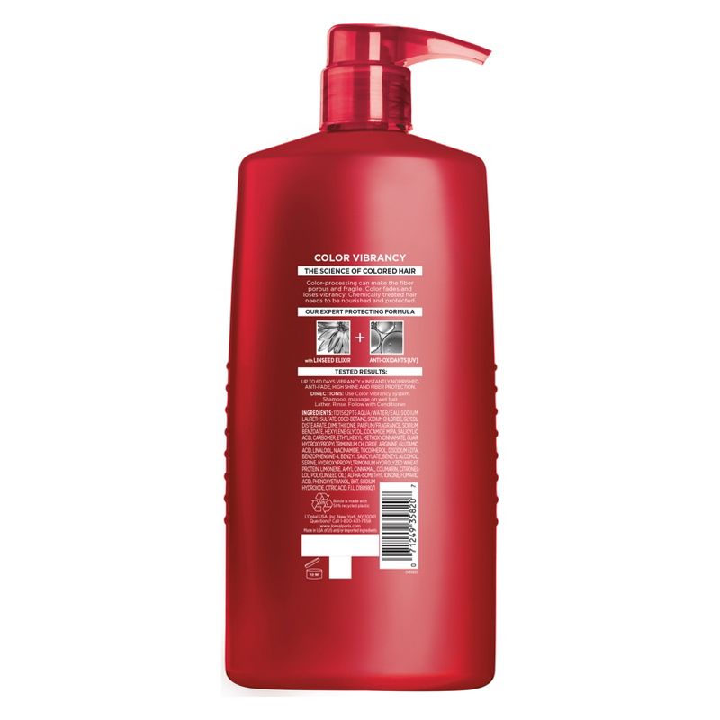 L'Oreal Paris Elvive Color Vibrancy Protecting Shampoo for Color Treated Hair, 3 of 8