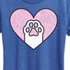 Women's - Instant Message - Cat Paw Heart Short Sleeve Graphic T-Shirt - 2 of 4