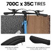 BestParts 700C Road Bike, 21-Speed Urban Commuter Bicycle, Lightweight Steel Frame with Disc Brakes, Wide Tires, for Men & Women, Black+Blue - 4 of 4