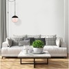 Elegant Lighting Eclipse 1 Light Black plug in pendant With Frosted White Glass - 2 of 4