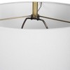Uttermost Coil Sculpted Blue Table Lamp – 28.75"H x 15"W x 15"D, Ceramic Fluted Base, Antique Brass Accents & White Linen Shade - 4 of 4