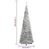 vidaXL Artificial Christmas Tree Green and White PVC and Metal - 47.2 in - 4 of 4