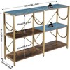 Console Table with Storage Shelves, 3 Tier Industrial Entryway Table, 46.5" - 3 of 4