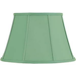 Springcrest Mapo 11" Top x 17" Bottom x 11" High x 11" Slant Lamp Shade Replacement Large Green Bell Traditional Fabric Softback Washer Harp Finial - 1 of 4