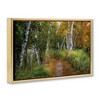Stupell Industries Walk In The Hemlocks Forest Floating Frame Canvas Art, Gold, 25" x 17" - 2 of 4