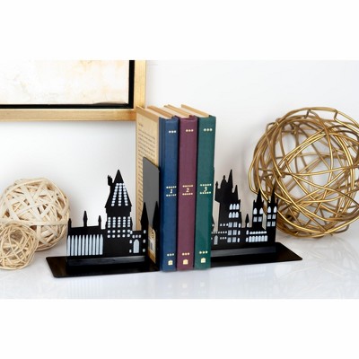 Harry Potter Hogwarts Castle Black Metal Glow-in-the-Dark Bookends