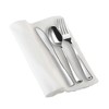 Smarty Had A Party Silver Plastic Cutlery in White Napkin Rolls Set - Napkins, Forks, Knives, Spoons and Paper Rings (100 Guests) - image 2 of 2