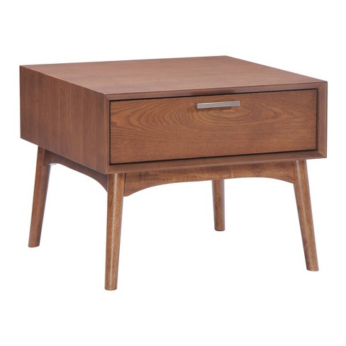 Mid Century Modern 19 End Table Walnut Zm Home Target