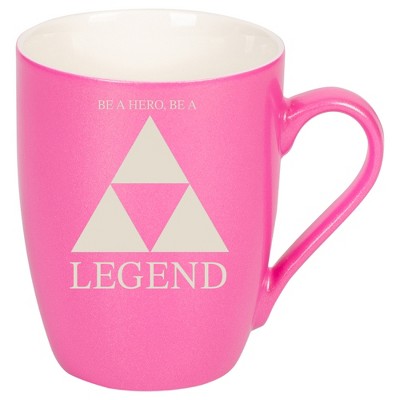 100 North Three Scales 10 Ounce Pink Metallic Finish, Comfortably Fits Your Hands, New Bone China Coffee Tea Cup Mug, Be A Hero, Be A Legend
