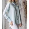 Women's Long Sleeve Button Up Tencel Shirt - Veveret - 2 of 3