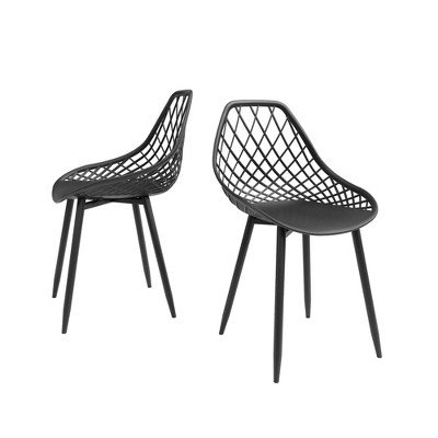 2pk Kurv Dining Chairs Black - Jamesdar