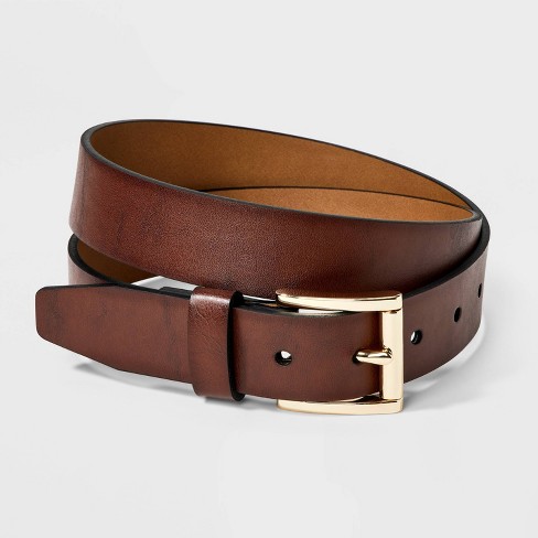 Men's Dress Stretch Belt - Goodfellow & Co™ Cognac M