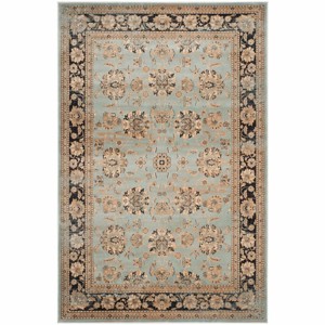 Vintage VTG575 Power Loomed Area Rug Light Blue / Brown 6'-7" X 9'-2" - Safavieh. - 1 of 4