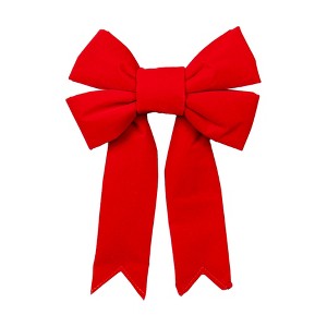 Novelty Lights 8" Red 3D Christmas Bow - 1 of 4