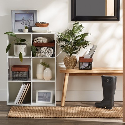 Rustic Bronze and Wood Nesting Kitchen Storage Baskets, Set of 3
