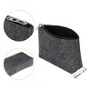 Unique Bargains  Office Felt Zippered Stationery Storage Pencil Bag Pen Case 2 Pcs - 4 of 4