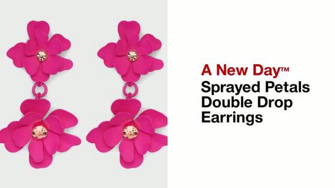 Sprayed Petals Double Drop Earrings - A New Day™, 2 of 7, play video