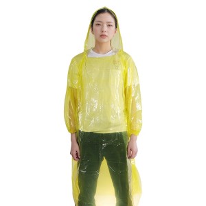 Unique Bargains Disposable Rain Ponchos Waterproof Ponchos Lightweight for Men Women with Hood and Sleeves 5 Pcs - 1 of 4