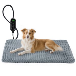 JOEJOY Heated Dog Bed, Waterproof Adjustable Temperature Dog Cat Heating Pad with Timer, Indoor Pet Heating Pad for Cats Dogs Electric Pads - 1 of 4