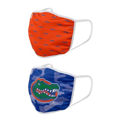  NCAA Florida Gators Adult Face Covering 2pk 