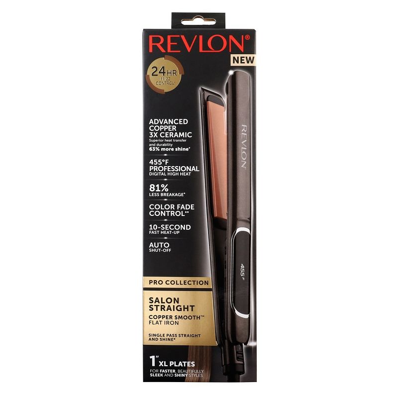 Revlon Salon Straightening Copper Flat Iron 1", 6 of 7