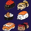 Junior's Design By Humans Sushi Persian Cat By huebucket T-Shirt - 2 of 3