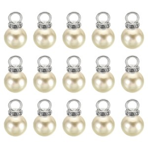 Unique Bargains Beautiful Designer DIY Jewelry Making Faux Pearl Pendants 100 Pcs - 1 of 4