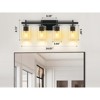 DAKAFUL Modern Bathroom Vanity Light, Vanity Fixture Over Mirror with Black Frame&Clear Glass Shade, Wall Light for Mirror, Bedroom, Bathtub Area - 3 of 4