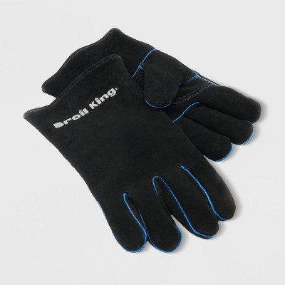 Broil King 2pk Leather Gloves Black