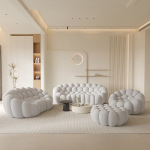 WJSHome Bubble Sofa Curved Couch Set, Breathable Mesh Fabric Bean Bag Sofa ( 1 Seater, 2 Seater, 3 Seater, Ottoman) - 1 of 4