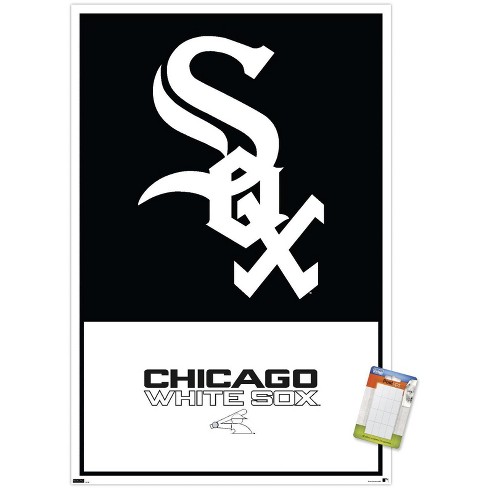 Trends International MLB Chicago White Sox - Logo 22 Unframed Wall Poster  Print White Mounts Bundle 22.375 x 34