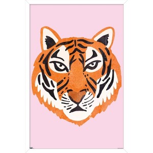 Trends International Illustrated Cool Tiger Framed Wall Poster Prints - 1 of 4