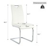 NicBex C-shaped Dining Chair Set of 2 Modern Upholstered Faux Leather Side Chair with Metal Legs for Dining Room - 3 of 4
