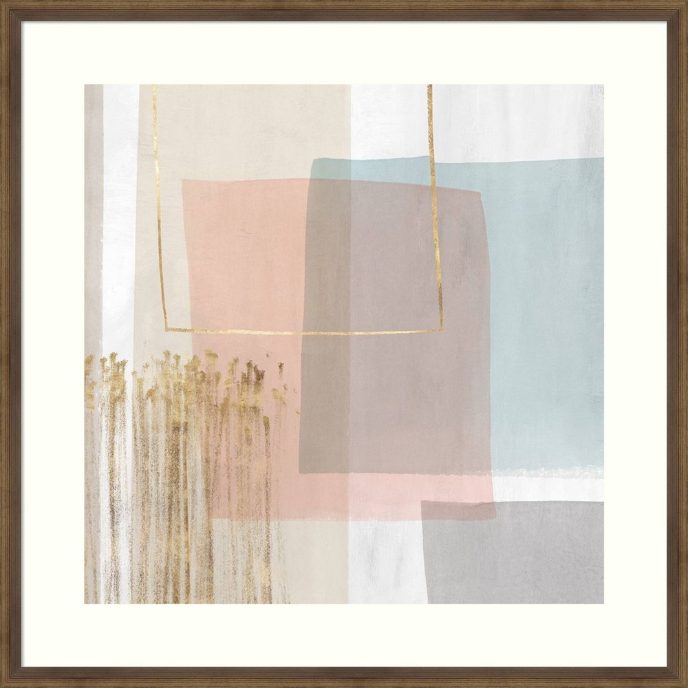 Photos - Other Decoration Amanti Art 26" x 26" Blushed I by PI Studio Framed Wall Art Print : Abstract, Hardwood Frame, Wire Mount