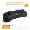 110'' Curved Modular Sofa Sectional Sleeper, High-Density Foam Chenille Couch for Living Room Apartment, No Assembly-3irtyhousy - 4 of 4