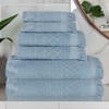 Cotton Geometric Jacquard Plush Soft Absorbent Bath Towel Set by Blue Nile Mills - 2 of 4