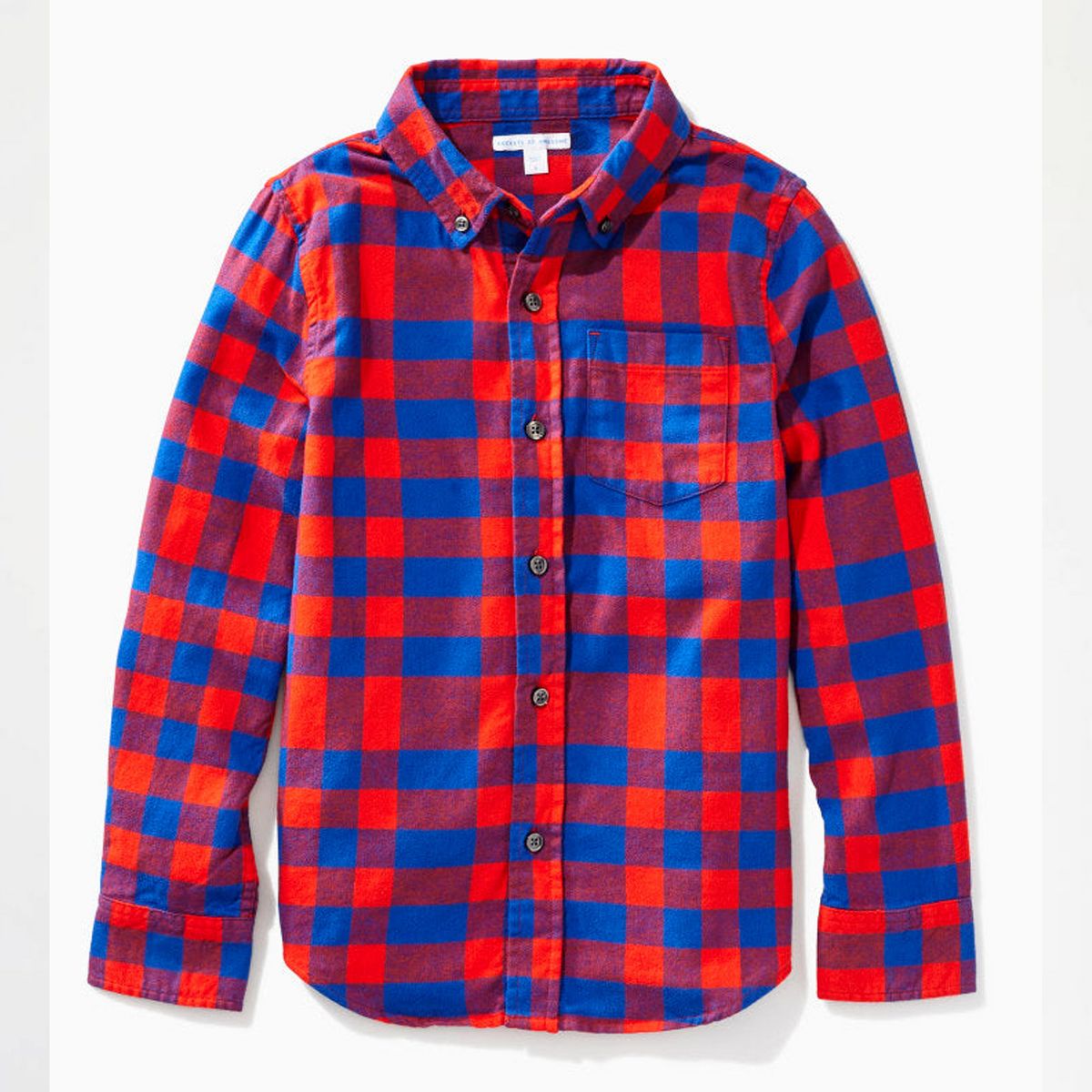 Rockets of Awesome Uneven Plaid Shirt for Boys