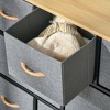8-Drawer Dresser, 3-Tier Fabric Chest of Drawers, Storage Tower Organizer Unit with Steel Frame for Bedroom, Hallway, Light Grey - 4 of 4