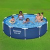 Bestway Steel Pro 10 Foot x 30 Inch Round Framed Above Ground Outdoor Backyard Swimming Pool Set with 330 GPH Filter Pump, Blue - 4 of 4