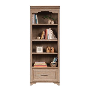 GDFStudio Renwood 72"H Wood Bookcase with File Drawer and Adjustable Shelf - 1 of 4