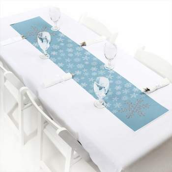 Winter Wonderland Paper Straw Decor - Snowflake Holiday Party & Winter Wedding Striped Decorative Straws - Set of 24