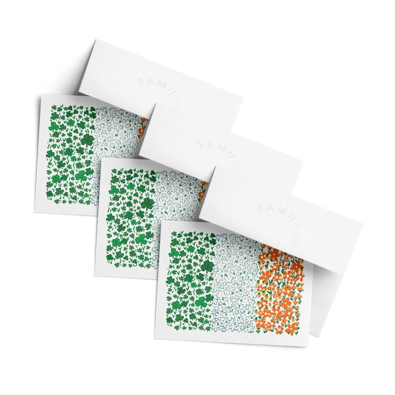 St. Patrick's Day/Irish Floral Flag Greeting Card Pack (3ct) by Ramus & Co, 1 of 6