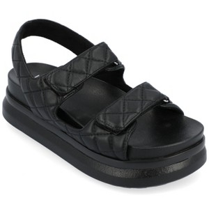 Journee Collection Womens Debby Hook and Loop Platform Sandals - 1 of 4