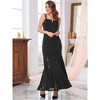 INSPIRE CHIC Women's 2025 Elegant Straps Wedding Guest Cocktail Maxi Formal Gown with Lace Insert Dresses - 3 of 4