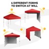 10 x 10 Pop Up Canopy, All Season Instant Canopy with 2 Sidewalls and Vented Roof, Portable Party Tent with Wheeled Carry Bag - 4 of 4