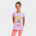 Girls' Sailor Moon Chibi Short Sleeve Graphic T-Shirt - Purple