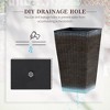 Okak Stackable Planters 3 Pack with Drainage Holes 14.25x14.25x24 Inch Indoor/Outdoor Flower Pots for Patio, Balcony, Front Door - 3 of 4